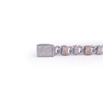 Diamlux White Gold infinity Bracelet