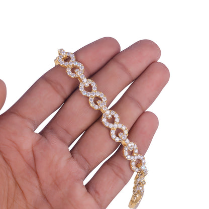 Diamlux White Gold infinity Bracelet