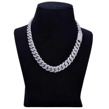 Classic Iced Out White Gold  Cuban Link Chain-DX-CN-0103