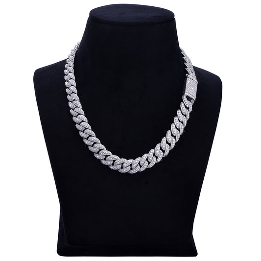 Classic Iced Out White Gold  Cuban Link Chain-DX-CN-0103