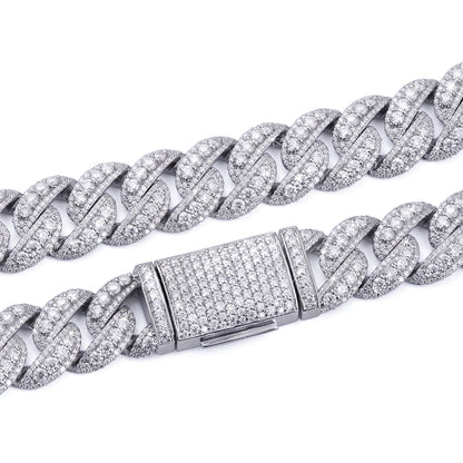 Classic Iced Out White Gold  Cuban Link Chain-DX-CN-0103