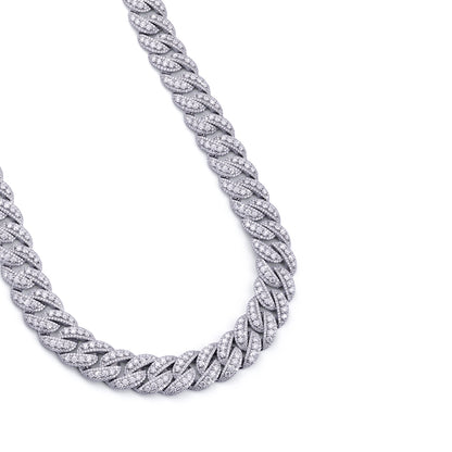 Classic Iced Out White Gold  Cuban Link Chain-DX-CN-0103