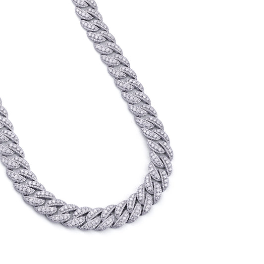 Classic Iced Out White Gold  Cuban Link Chain-DX-CN-0103