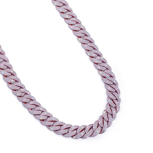 Rose Gold Iced Cuban Link Chain – Fully Flooded Bling Chain-DX-CN-0105