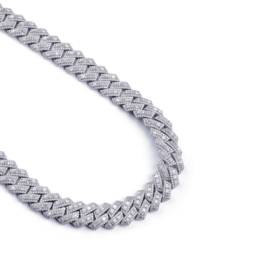Iced Miami Cuban Link Chain – Baguette Stone Finish-DX-CN-0111