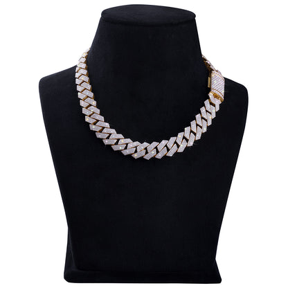 Yellow Gold Cuban Link Chain – Moissanite Diamonds-DX-CN-0113G