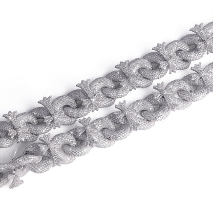 Premium Iced Crown Link Cuban Chain