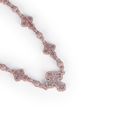 Rose Gold Clover-Link Diamond Chain