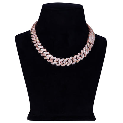 Rose Gold Pave Cuban Link Chain