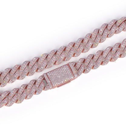 Rose Gold Pave Cuban Link Chain