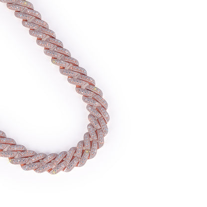 Rose Gold Pave Cuban Link Chain