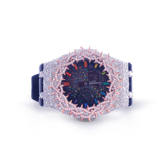 Starlight Prism: Galaxy Dial G-Shock with Radiant Rose Gold Thorns