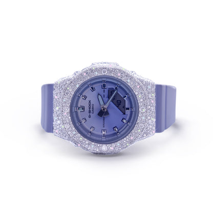 Purple Haze G-Shock – Lavender Strap with Frosted Diamond Bezel