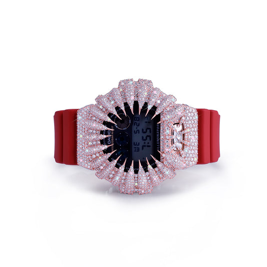 Red Ice G-Shock – Pink Frost Bezel with Crimson Strap