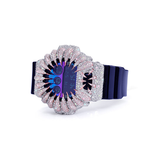 Blue Flame G-Shock – Violet Strap with Dual-Tone Frosted Bezel