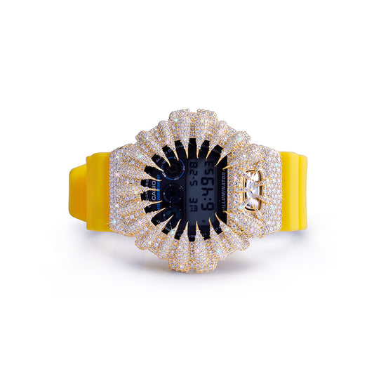 Gold Diamond Skeleton G-Shock – Yellow Strap Edition