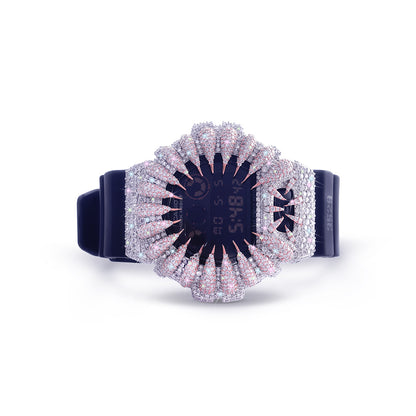 Midnight Black G-Shock with Rose Gold Claw Bezel – Blue Strap