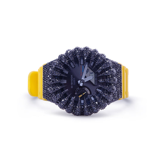 Stealth Black G-Shock – Iced Yellow Strap Hybrid