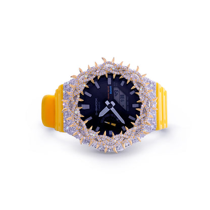 Black Dial Yellow Strap G-Shock – Gold Spike Diamond Edition