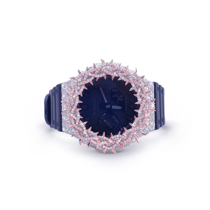 Rose Gold Crowned Diamond G-Shock – Midnight Blue