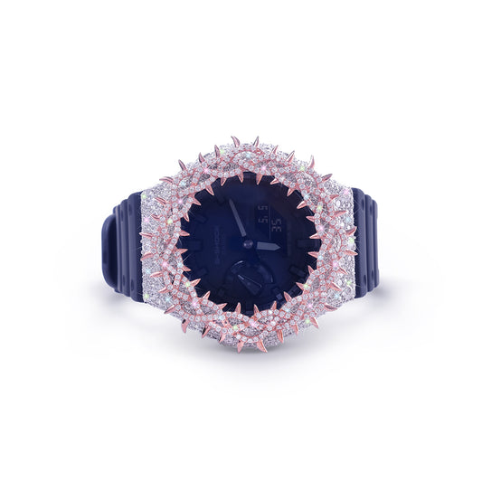 Rose Gold Crowned Diamond G-Shock – Midnight Blue