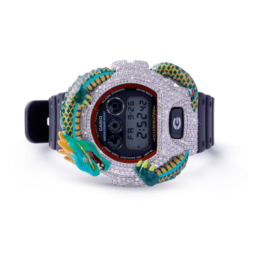 Dragon Bezzel With Natural Diamond - G-Shock- White 