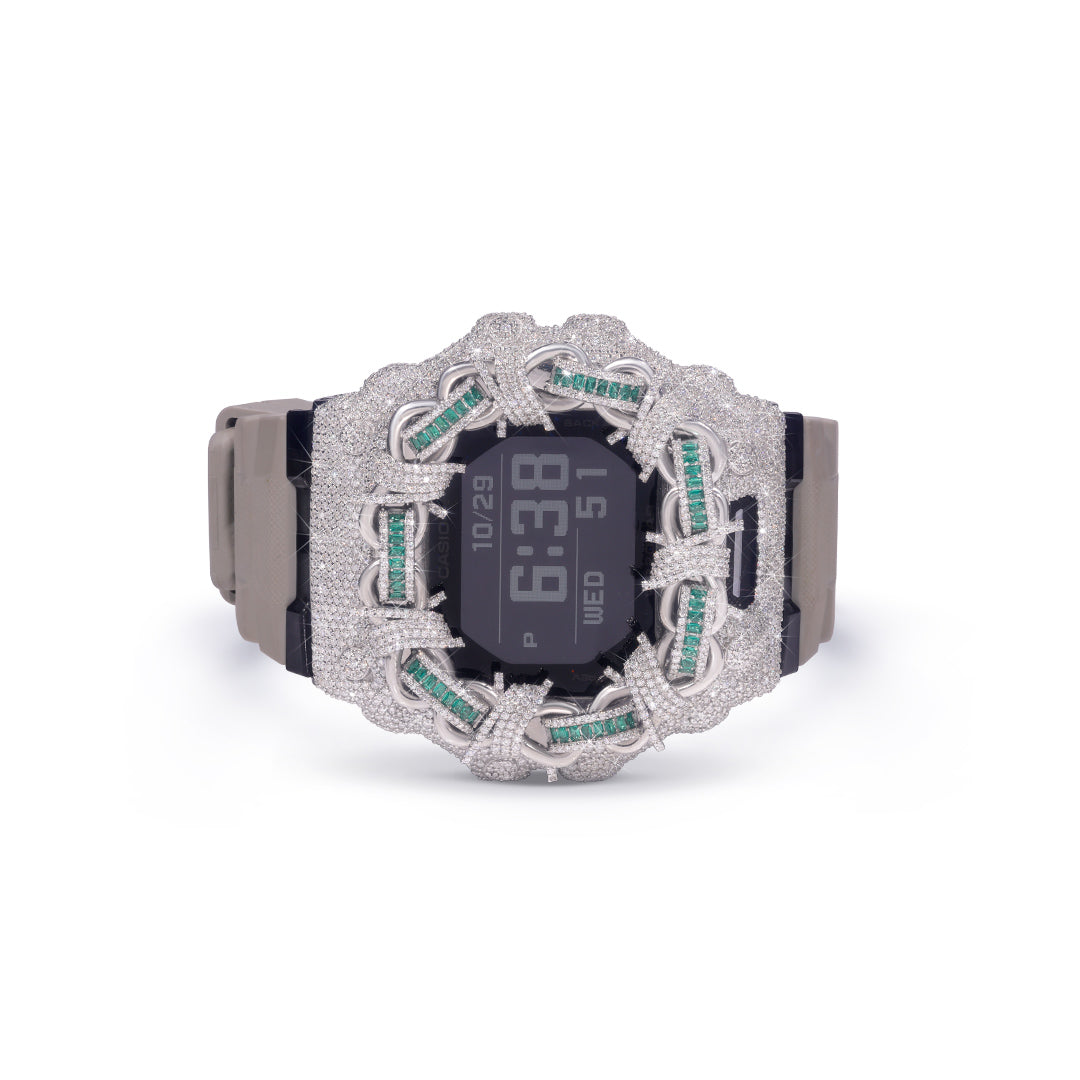 G-Shock Bind Bezzel With Natural And Moissanite Diamond