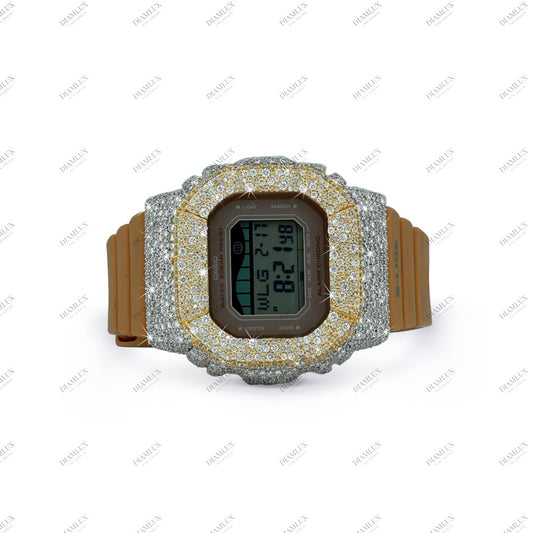Natural Diamond Two Tone G- Shock Watch Diamlux