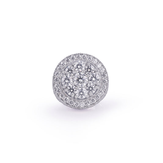 Brilliant Halo Cluster Diamond Ring