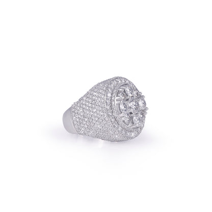 Brilliant Halo Cluster Diamond Ring