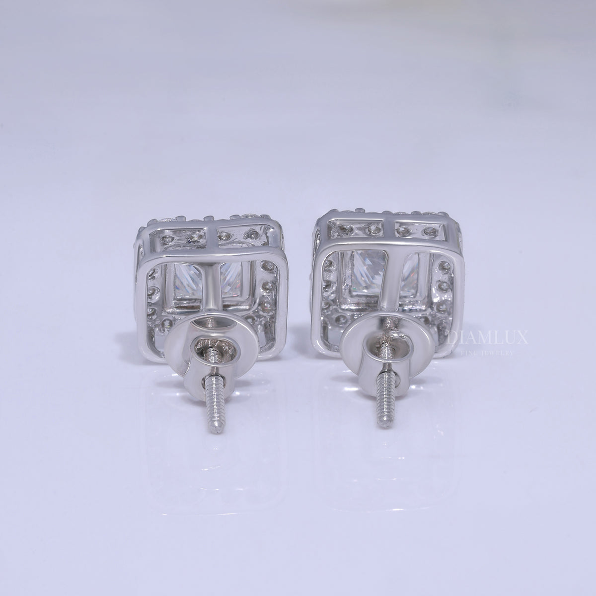 925 silver with moissanite diamonds white gold Diamlux Fine Jewelry