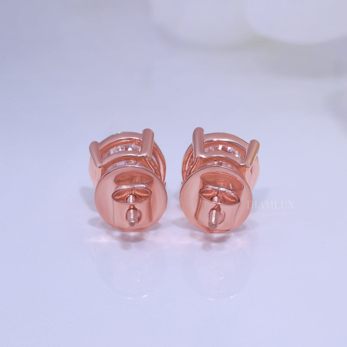 Earring for wedding and special occasions 925 silver with moissanite diamond Rose Diamlux Fine Jewelry