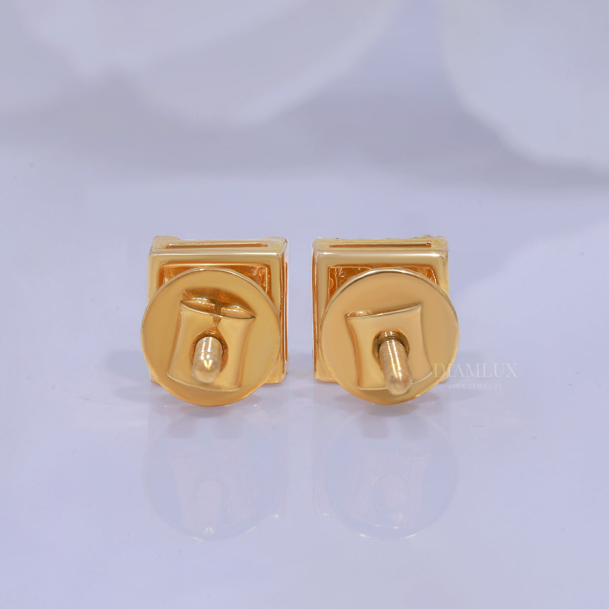 925 silver with moissanite diamond yellow gold plated Diamlux Fine Jewelry