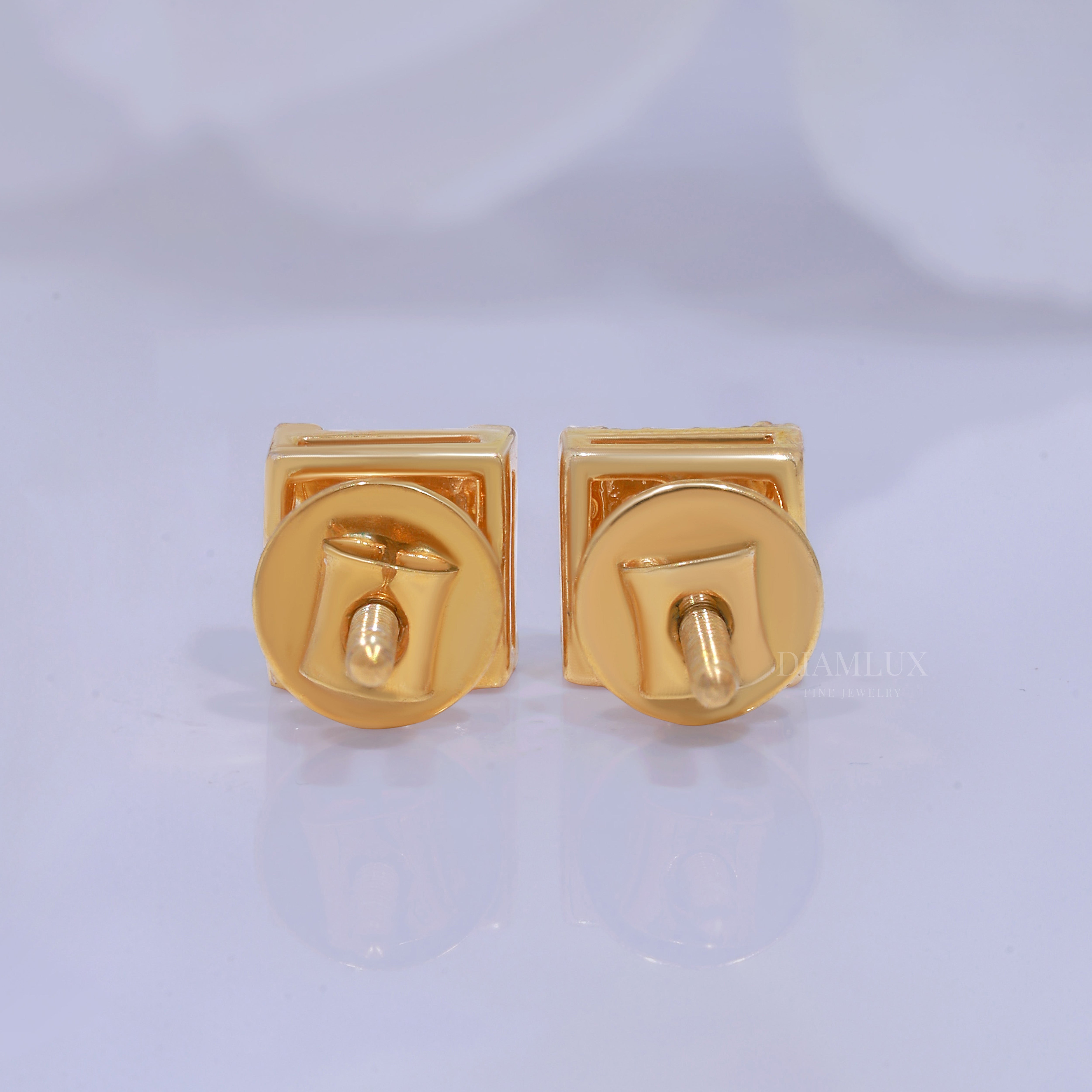 925 silver with moissanite diamond yellow gold plated Diamlux Fine Jewelry