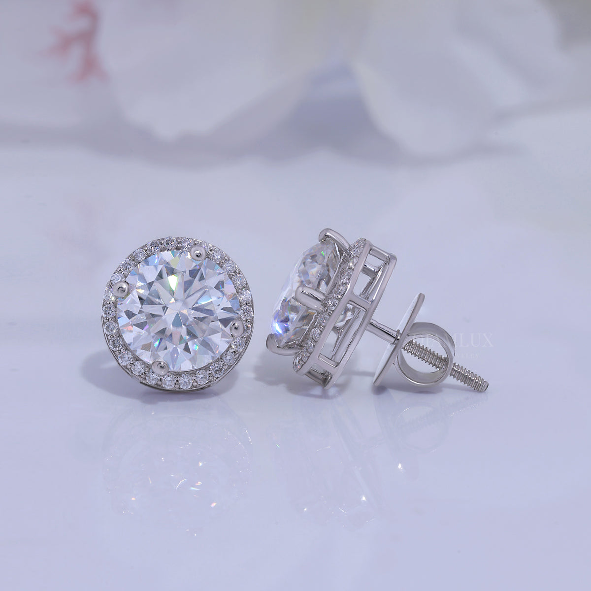 925 silver with moissanite diamond white gold plated Diamlux Fine Jewelry