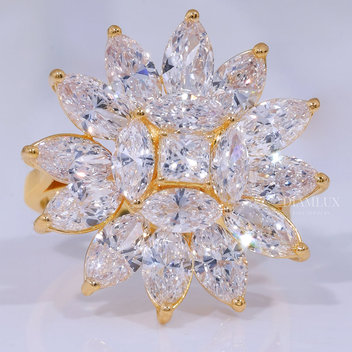 10kt Gold Lab Diamond Ring- Flora Diamlux Fine Jewelry