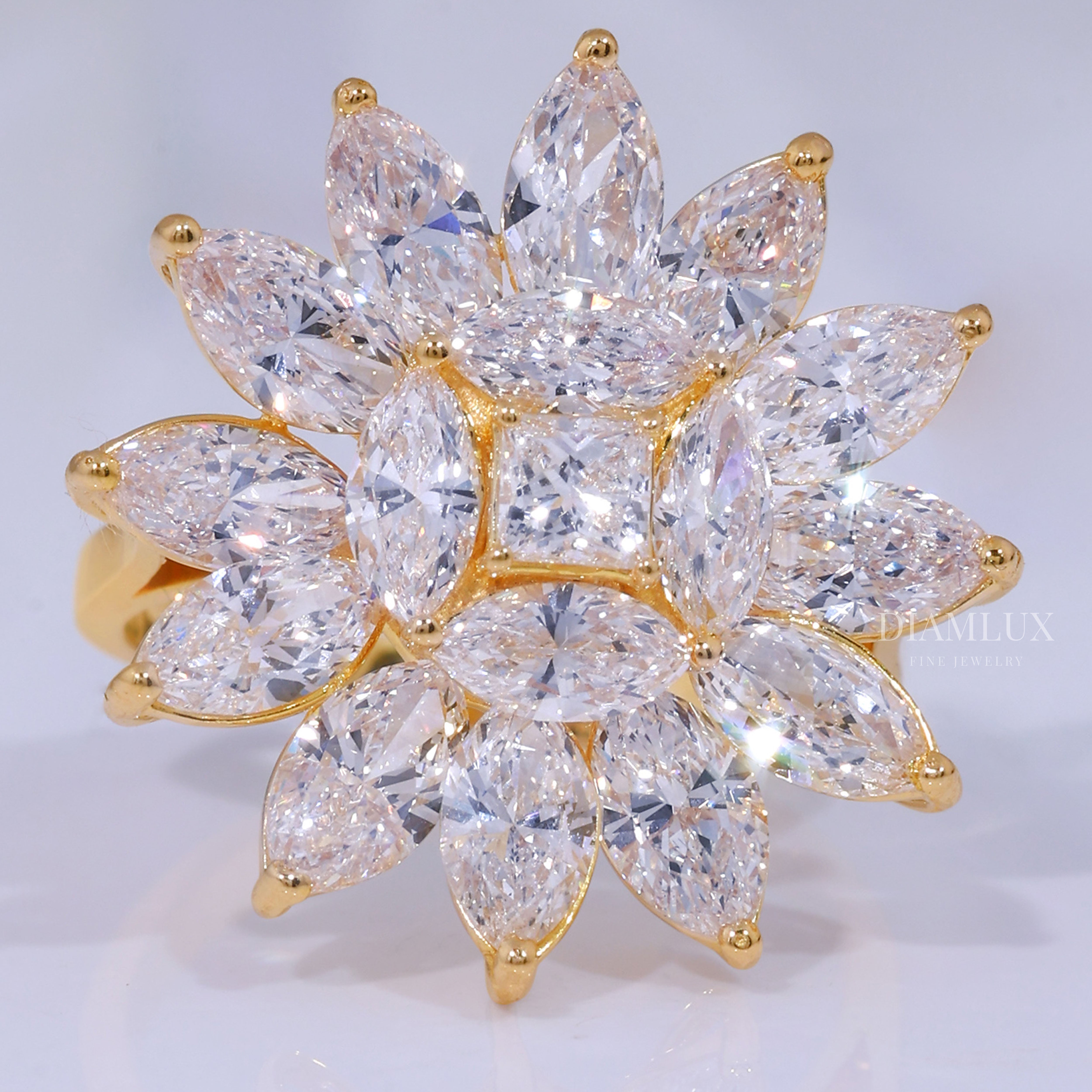 10kt Gold Lab Diamond Ring- Flora Diamlux Fine Jewelry