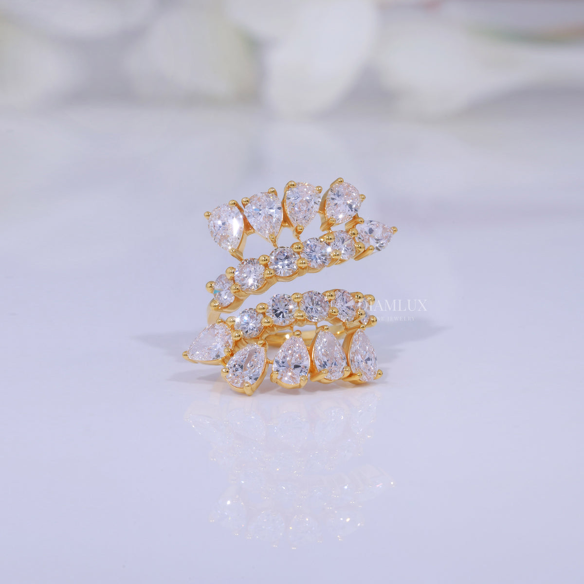 10kt Gold Lab Diamond Ring Diamlux Fine Jewelry