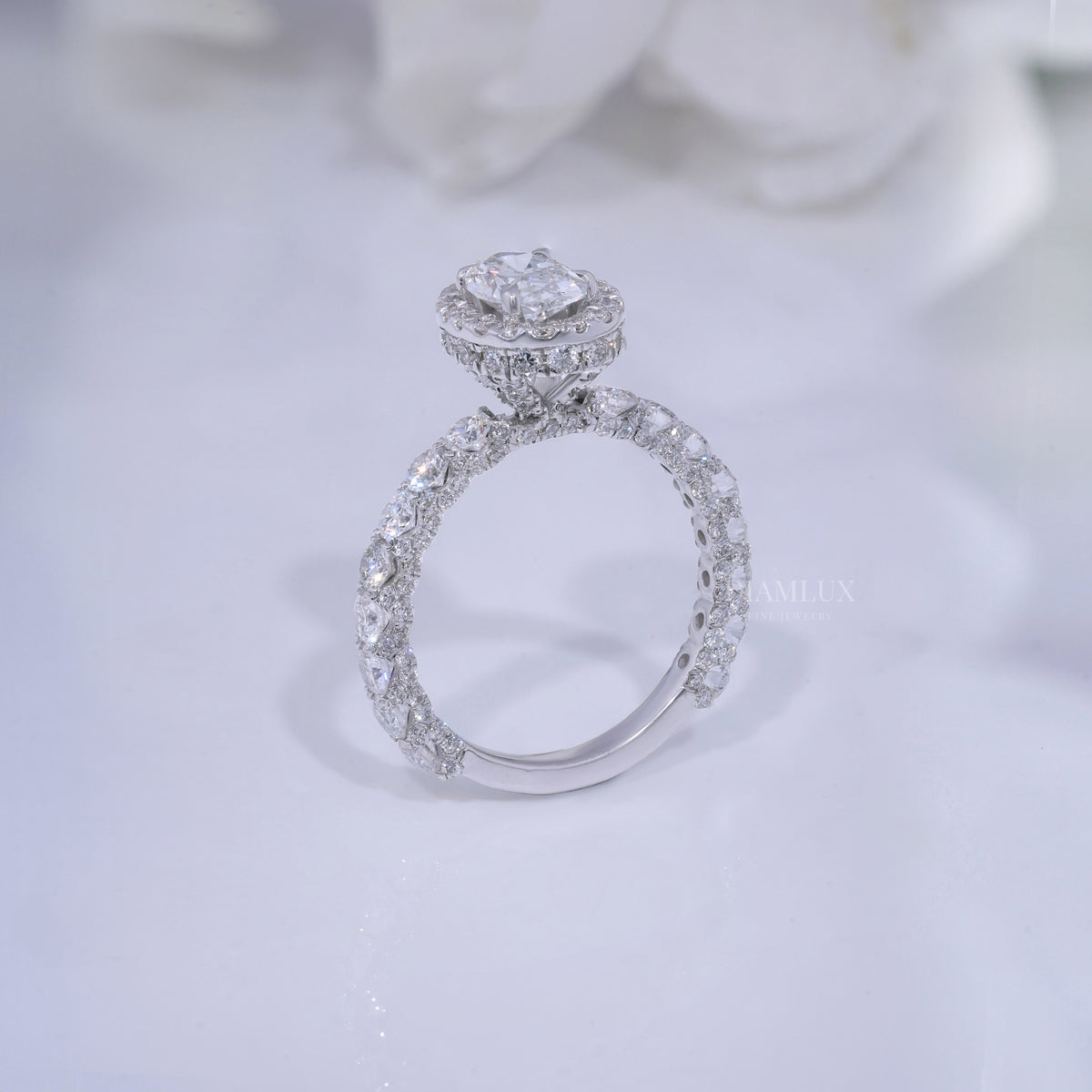 10kt  Gold Lab Diamond Ring Diamlux Fine Jewelry
