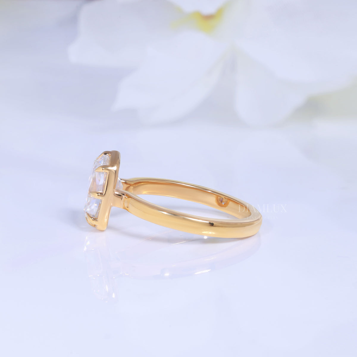 10kt Gold Lab Diamond Engagement Ring – Modern Geometric Style Diamlux Fine Jewelry