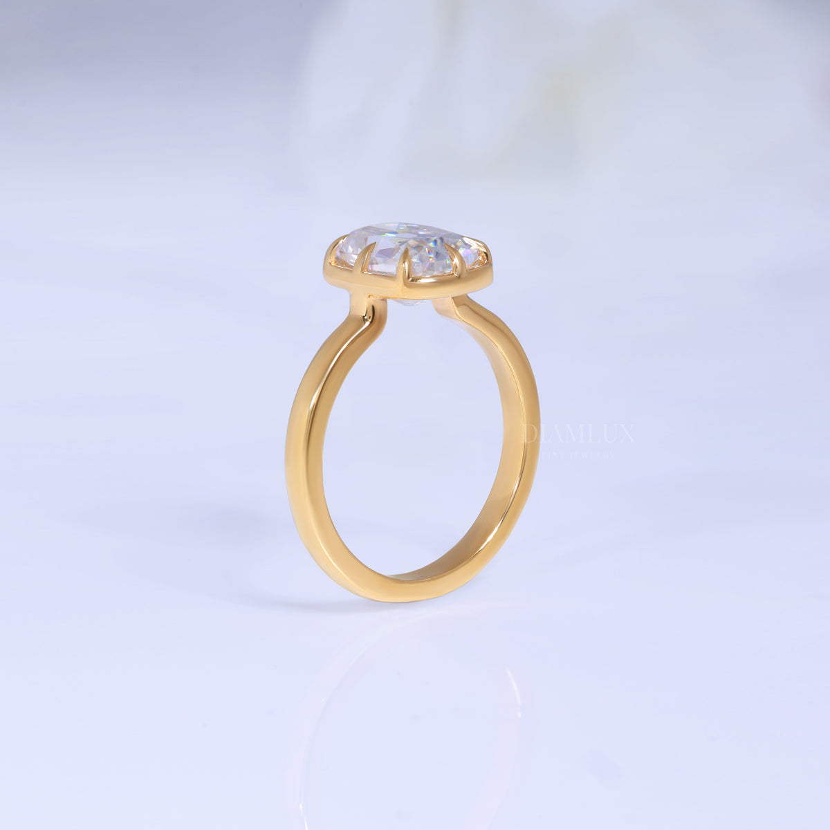 10kt Gold Lab Diamond Engagement Ring – Modern Geometric Style Diamlux Fine Jewelry