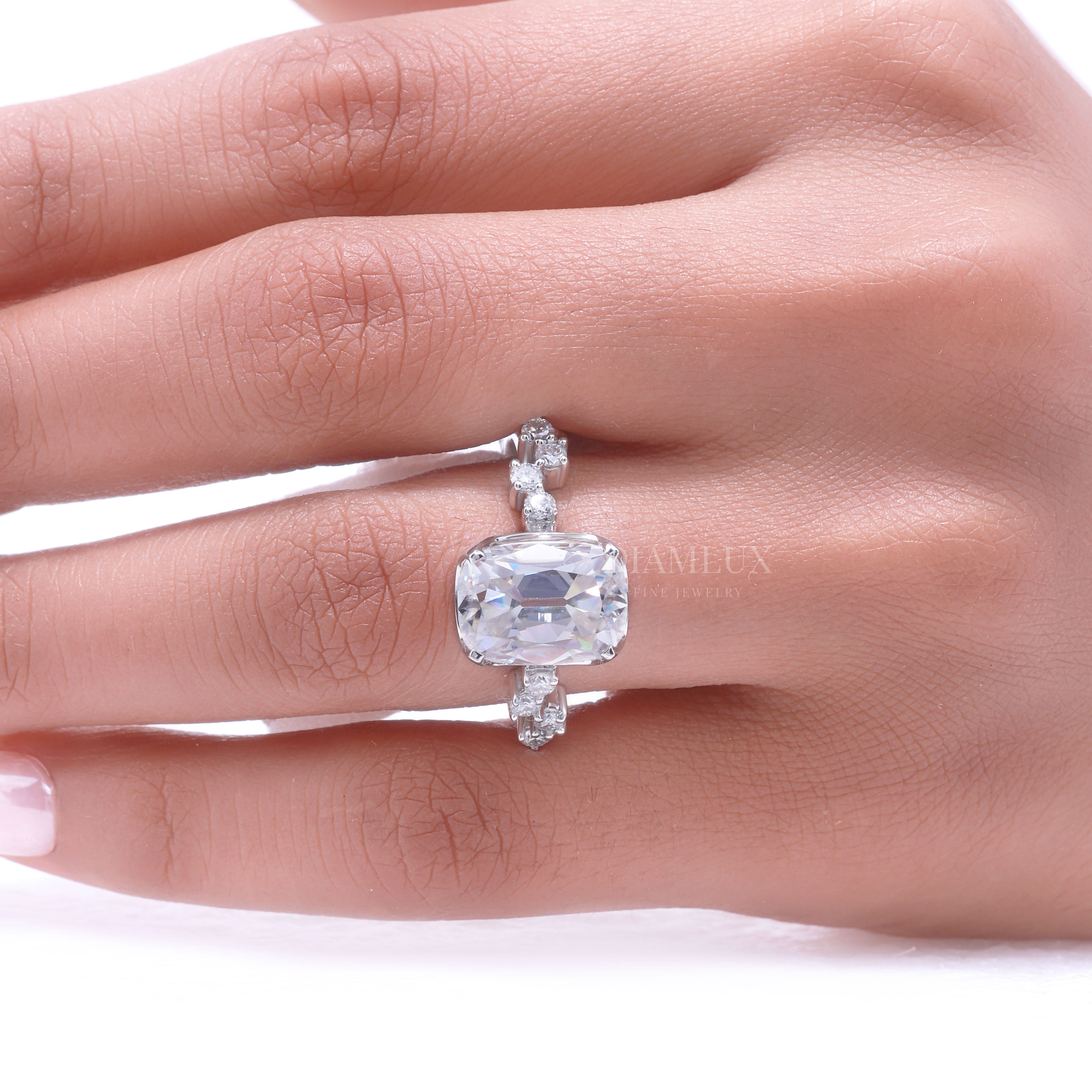 Elegant Cushion Cut Diamond Engagement Ring Diamlux Fine Jewelry