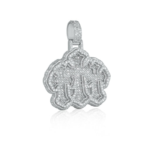 "3 CROSS" Fully Iced-out vvs moissanite Pendant Diamlux