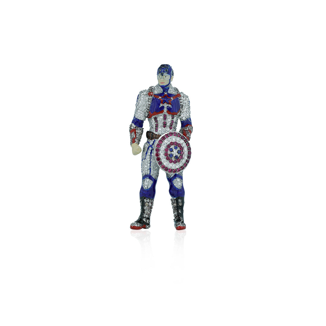 "IRON MAN" Fully Iced-Out VVS Moissanite Diamond Pendant 