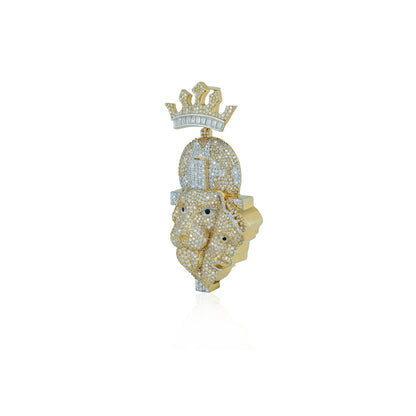 "Two Face" Pendant with VVS Moissanite Diamond Diamlux