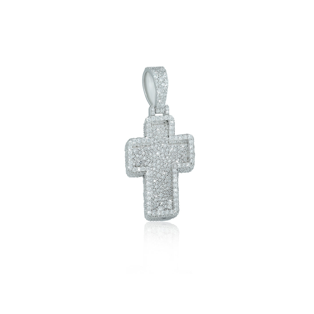 "Cross" Pendant With VVS Moissanite Diamond Diamlux