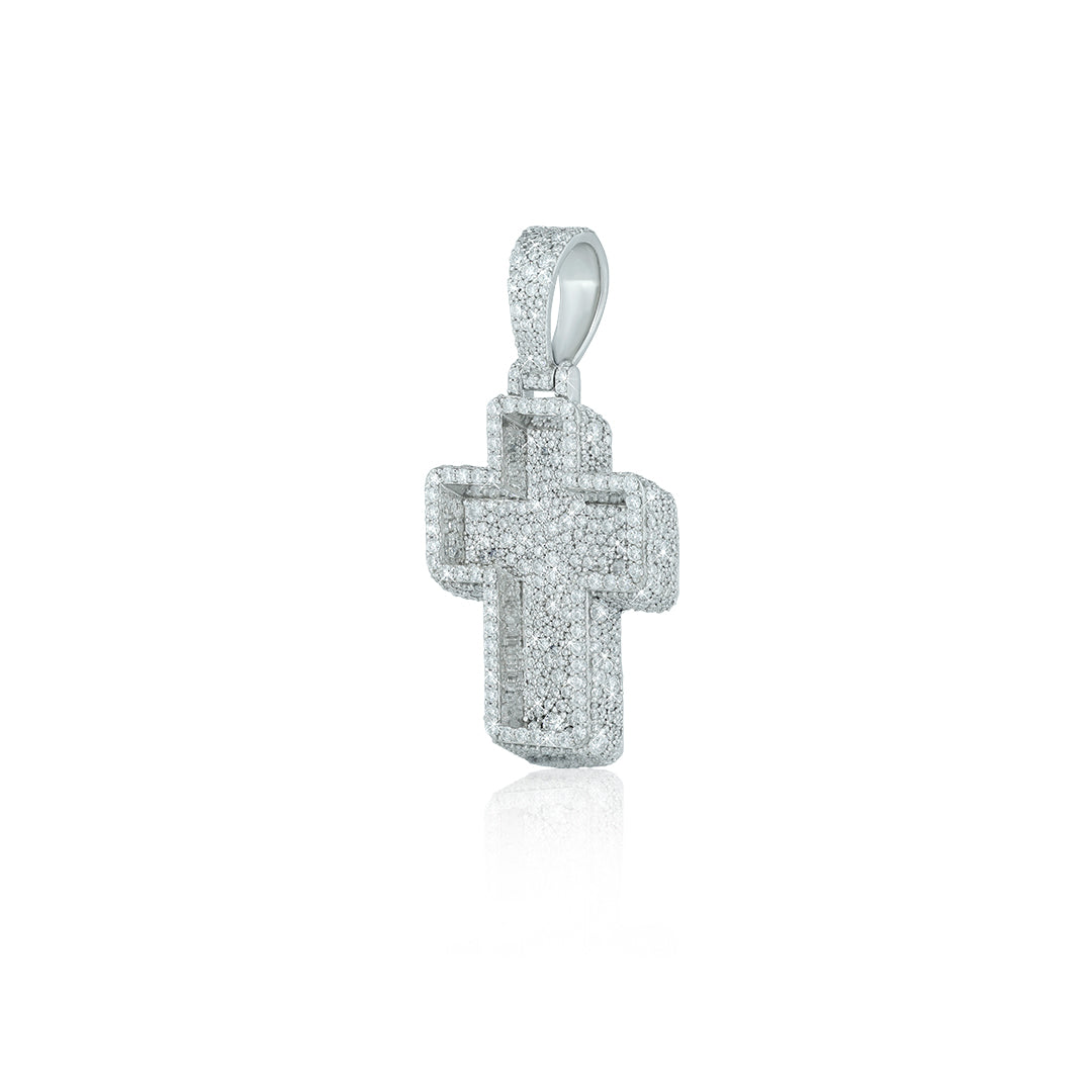 "Cross" Pendant With VVS Moissanite Diamond Diamlux