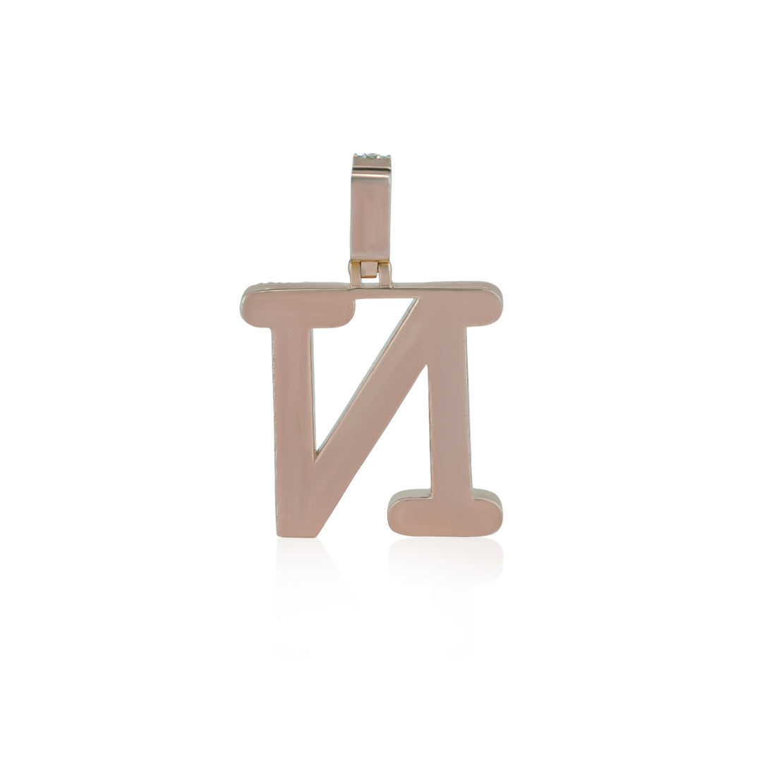 "N" Letter Pendant VVS Moissanite Diamond Diamlux