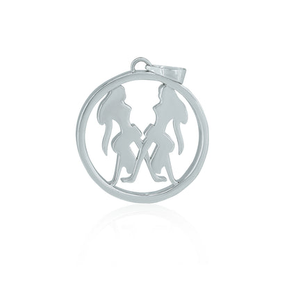 "GEMINI" Zodiac Pendant With vvs Moissanite Diamond Diamlux