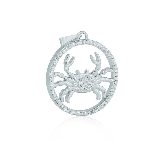 "CANCER" Zodiac Pendant with vvs Moissanite  Diamond Diamlux